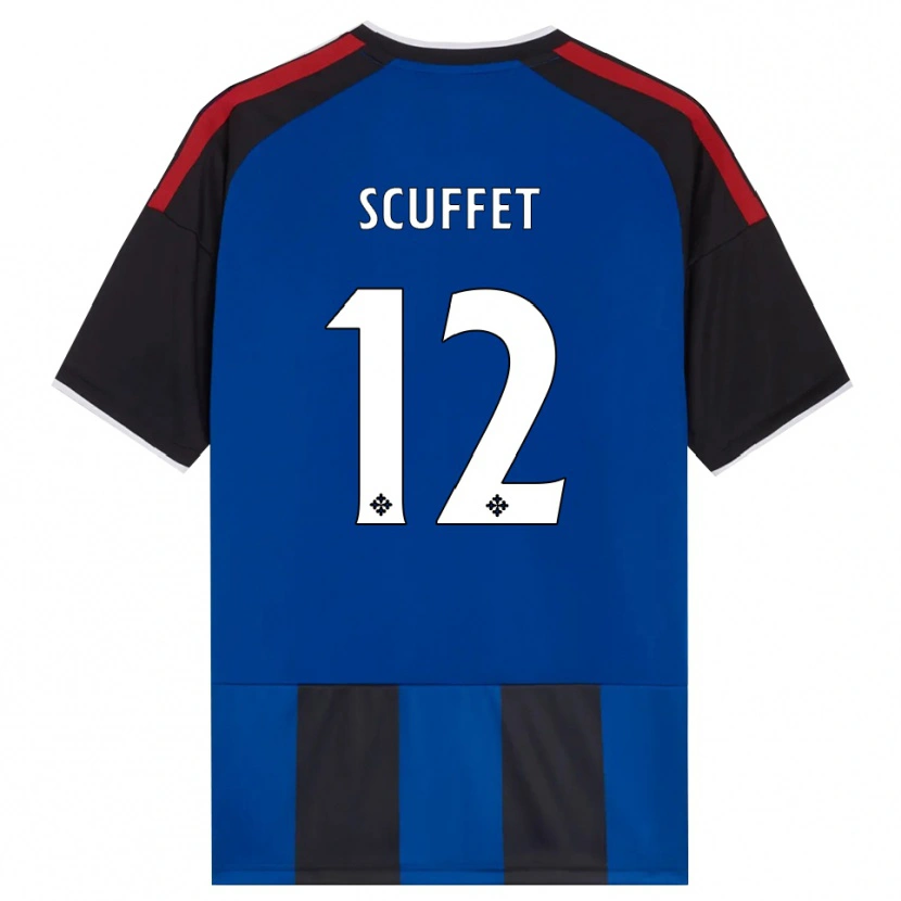Danxen Niño Camiseta Simone Scuffet #12 Negro Rojo Blanco Azul 1ª Equipación 2026/27 La Camisa México