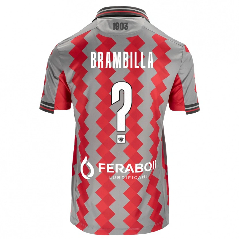 Danxen Niño Camiseta Alessio Brambilla #0 Gris Rojo Blanco 1ª Equipación 2026/27 La Camisa México