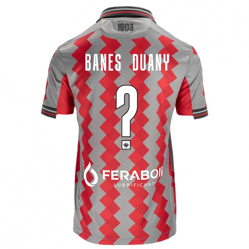 Danxen Niño Camiseta Alessandro Banes Duany #0 Gris Rojo Blanco 1ª Equipación 2026/27 La Camisa México