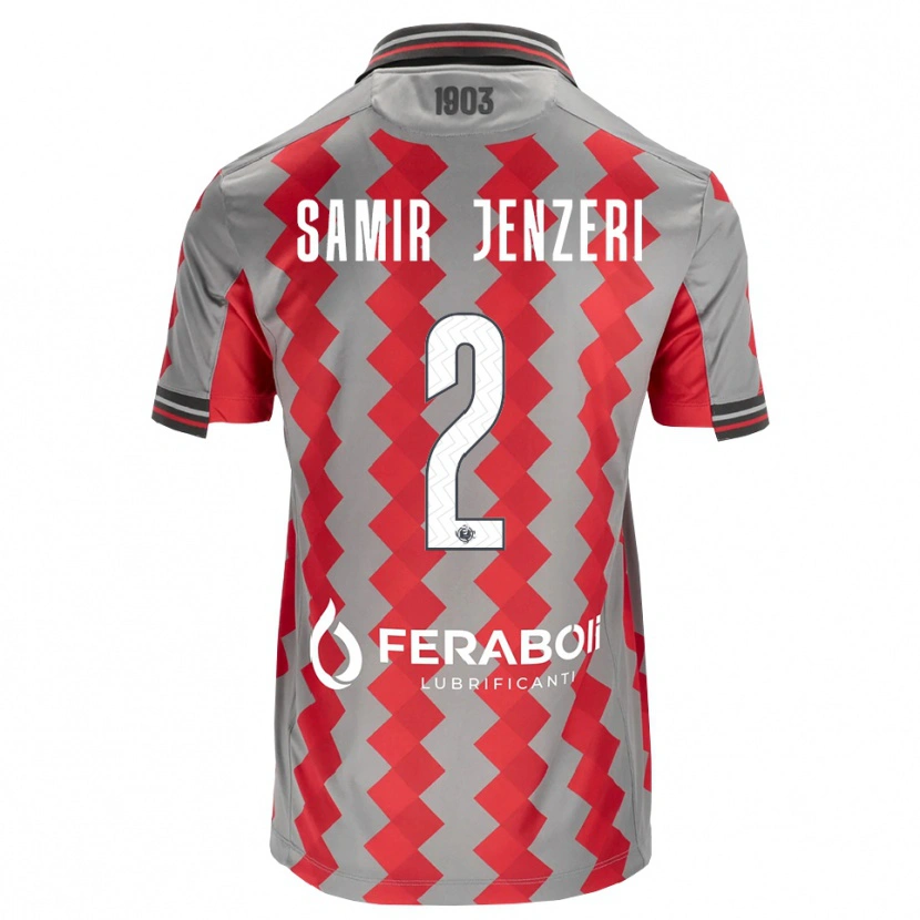 Danxen Niño Camiseta Gabriele Samir Jenzeri #2 Gris Rojo Blanco 1ª Equipación 2026/27 La Camisa México