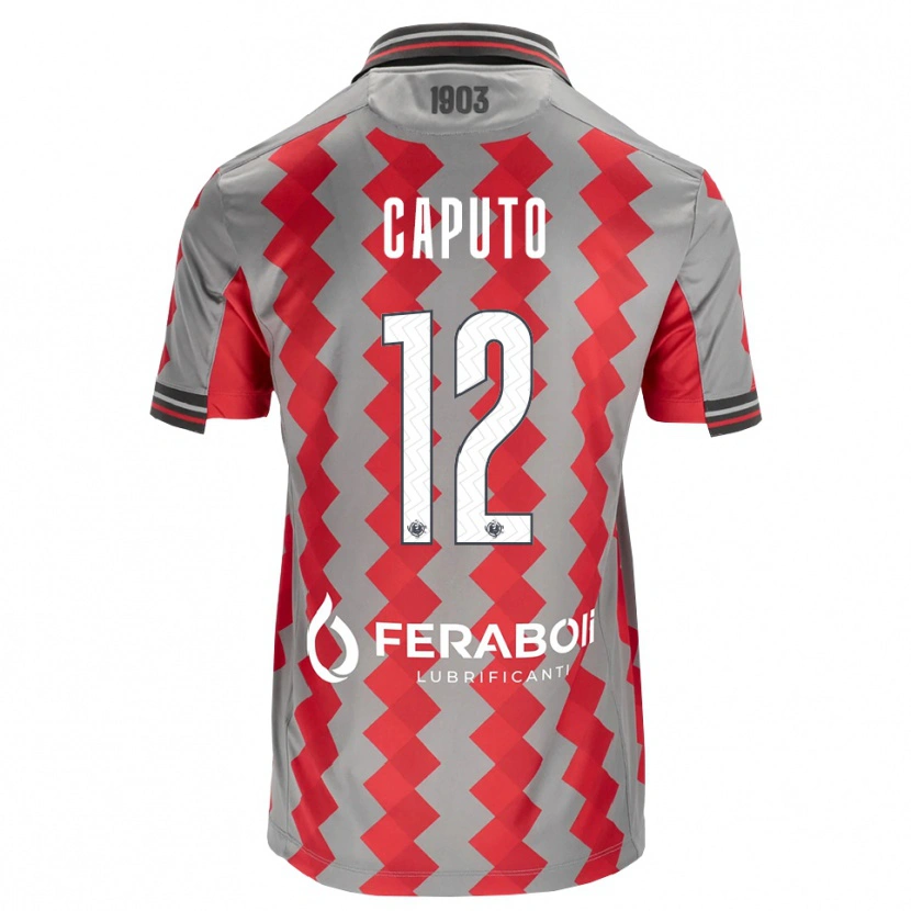 Danxen Niño Camiseta Simone Caputo #12 Gris Rojo Blanco 1ª Equipación 2026/27 La Camisa México
