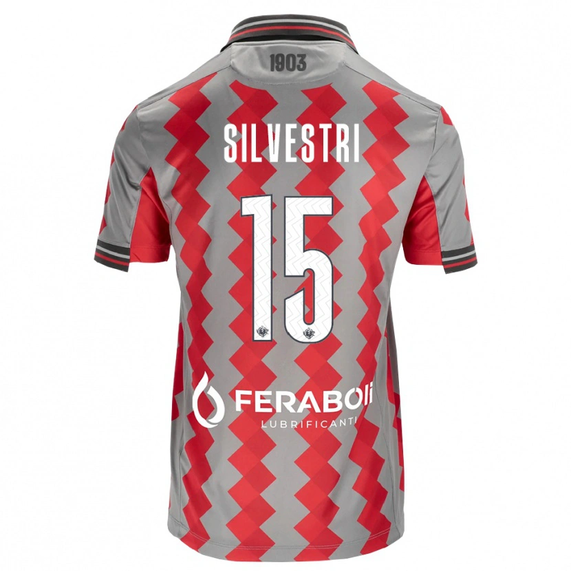 Danxen Niño Camiseta Cristiano Silvestri #15 Gris Rojo Blanco 1ª Equipación 2026/27 La Camisa México
