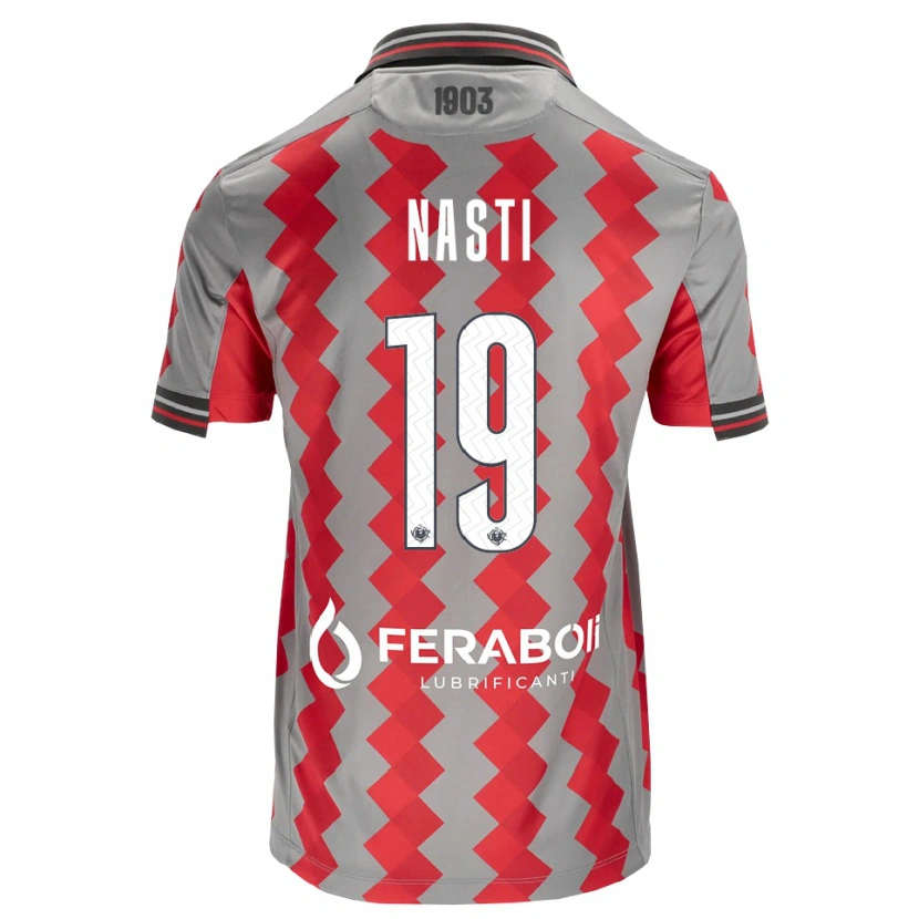 Danxen Niño Camiseta Marco Nasti #19 Gris Rojo Blanco 1ª Equipación 2026/27 La Camisa México