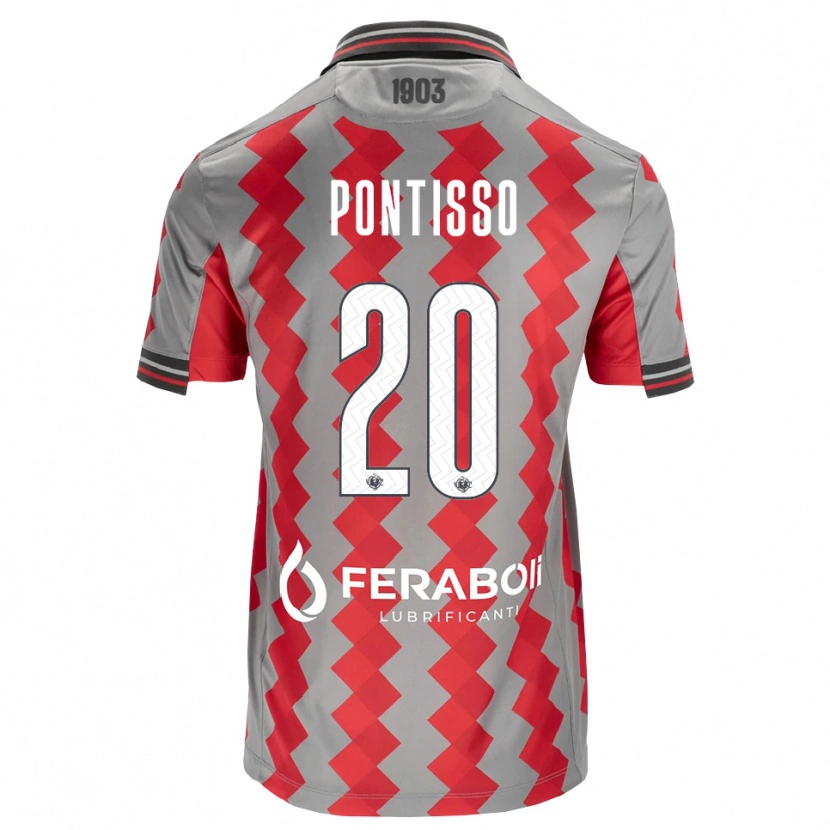 Danxen Niño Camiseta Simone Pontisso #20 Gris Rojo Blanco 1ª Equipación 2026/27 La Camisa México