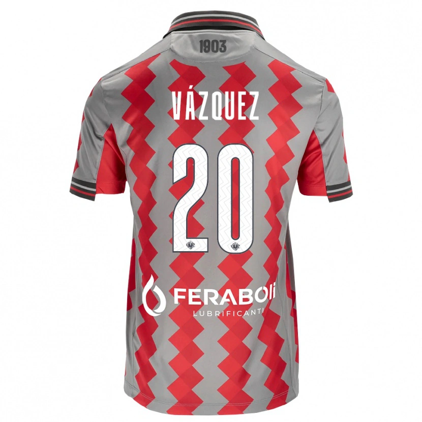 Danxen Niño Camiseta Franco Vázquez #20 Gris Rojo Blanco 1ª Equipación 2026/27 La Camisa México