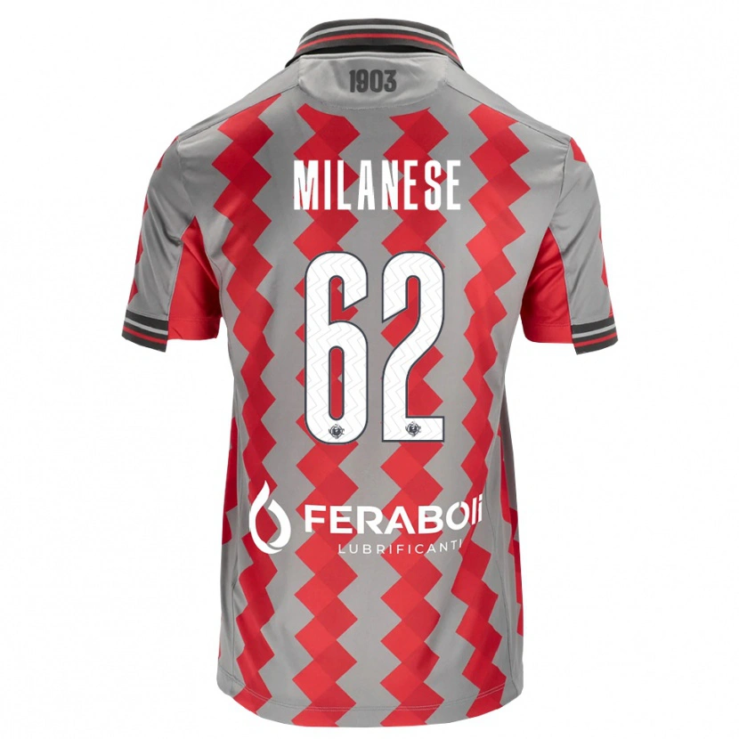 Danxen Niño Camiseta Tommaso Milanese #62 Gris Rojo Blanco 1ª Equipación 2026/27 La Camisa México