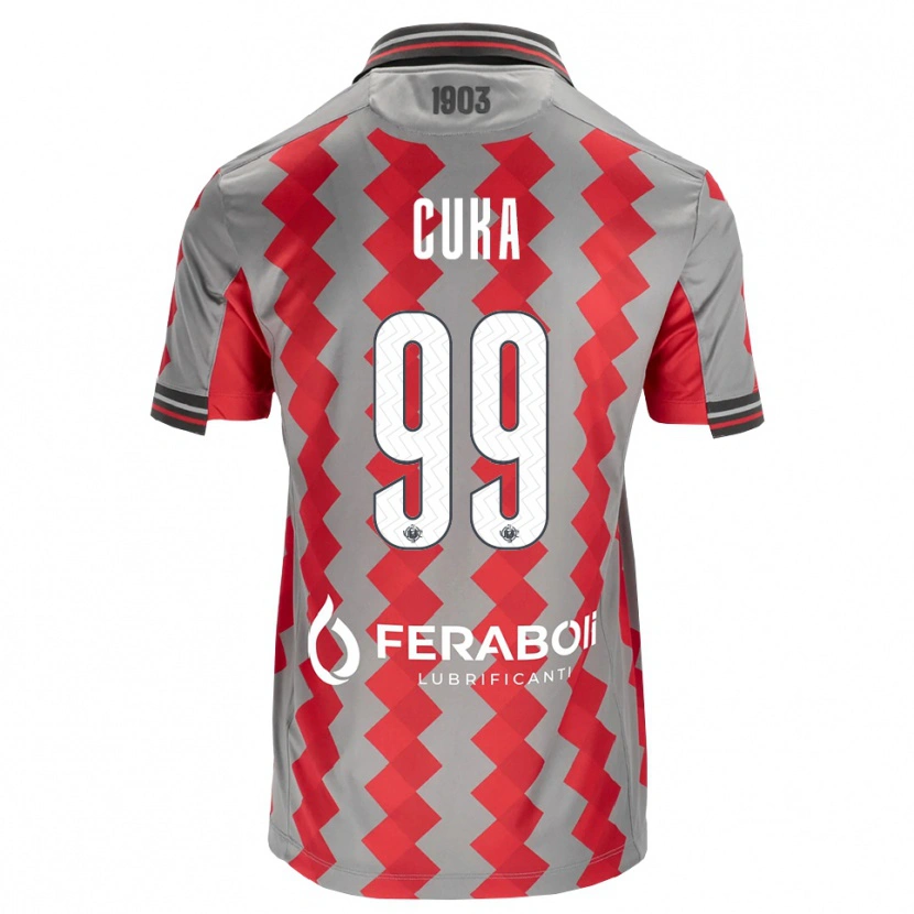 Danxen Niño Camiseta Samuel Cuka #99 Gris Rojo Blanco 1ª Equipación 2026/27 La Camisa México