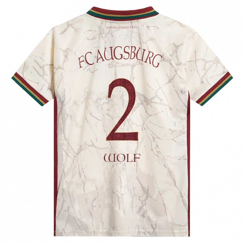 Danxen Niño Camiseta Paul Wolf #2 Verde Arroz Blanco Burdeos 1ª Equipación 2026/27 La Camisa México