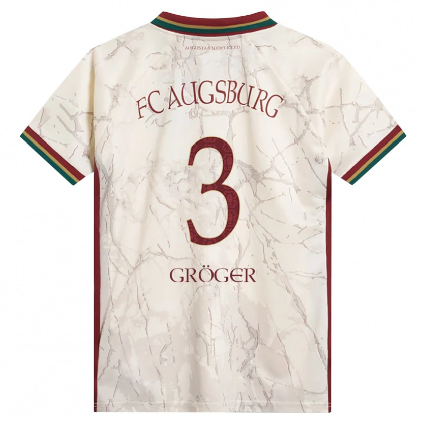 Danxen Niño Camiseta Elias Gröger #3 Verde Arroz Blanco Burdeos 1ª Equipación 2026/27 La Camisa México