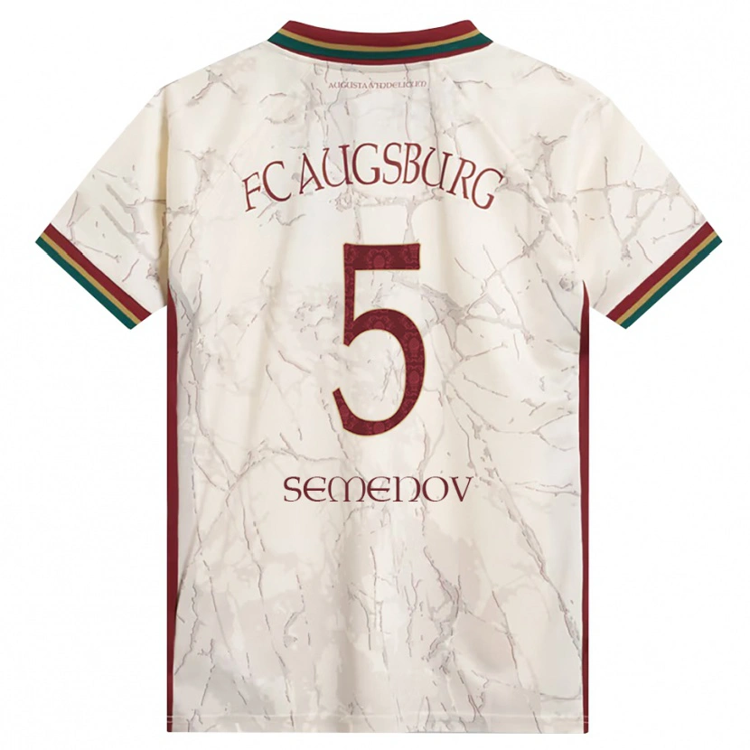 Danxen Niño Camiseta Konstantyn Semenov #5 Verde Arroz Blanco Burdeos 1ª Equipación 2026/27 La Camisa México