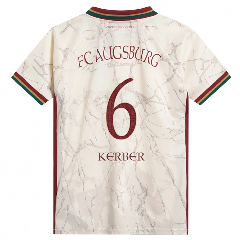 Danxen Niño Camiseta Luca Kerber #6 Verde Arroz Blanco Burdeos 1ª Equipación 2026/27 La Camisa México