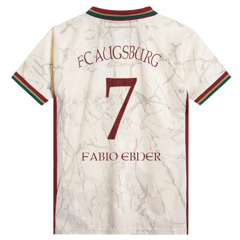 Danxen Niño Camiseta Fabio Ebner #7 Verde Arroz Blanco Burdeos 1ª Equipación 2026/27 La Camisa México