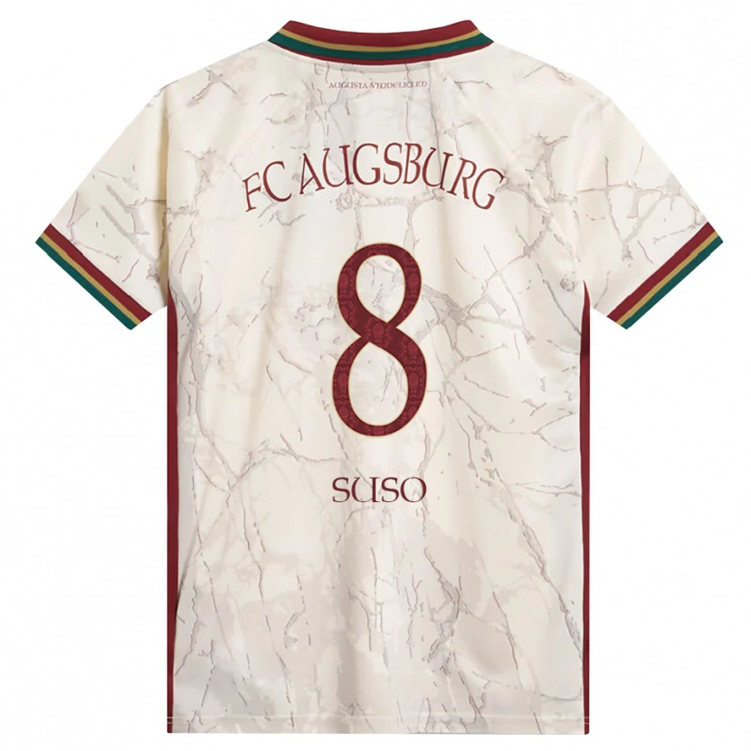 Danxen Niño Camiseta Sima Suso #8 Verde Arroz Blanco Burdeos 1ª Equipación 2026/27 La Camisa México