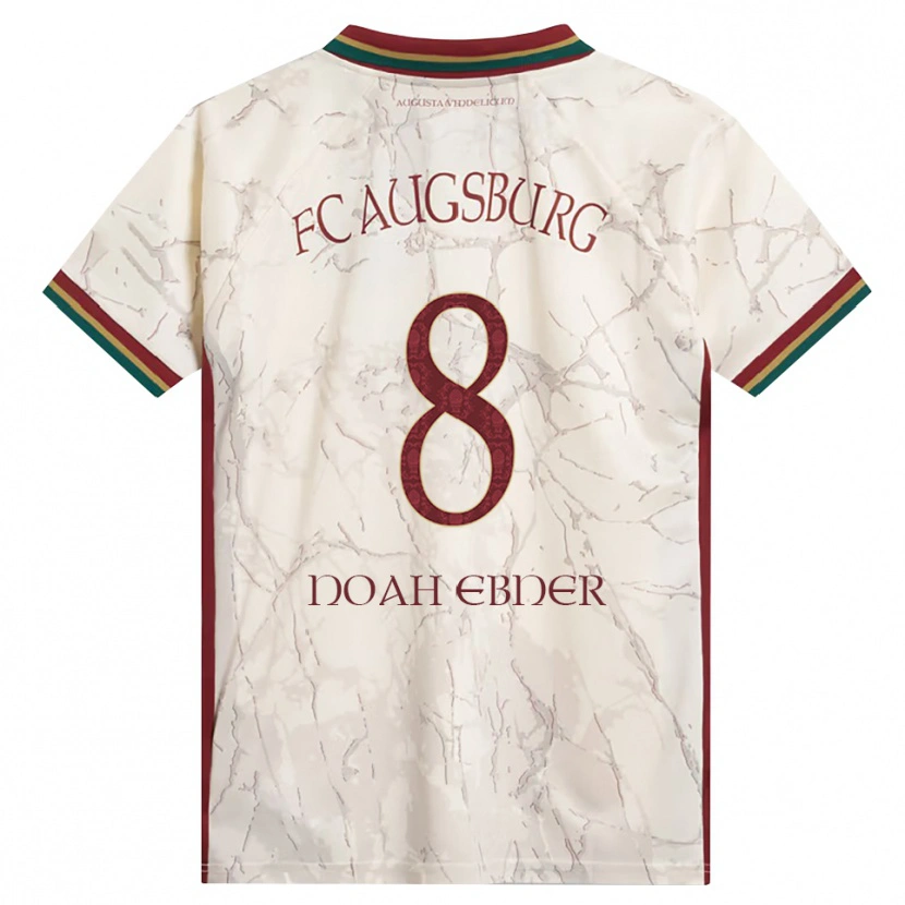 Danxen Niño Camiseta Noah Ebner #8 Verde Arroz Blanco Burdeos 1ª Equipación 2026/27 La Camisa México