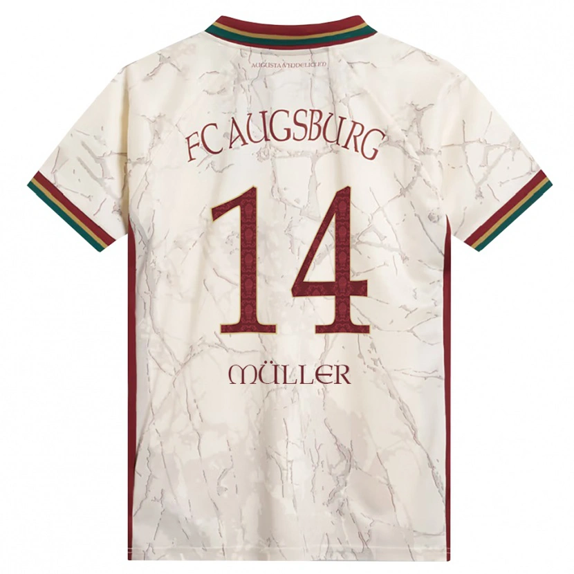 Danxen Niño Camiseta Mato Müller #14 Verde Arroz Blanco Burdeos 1ª Equipación 2026/27 La Camisa México