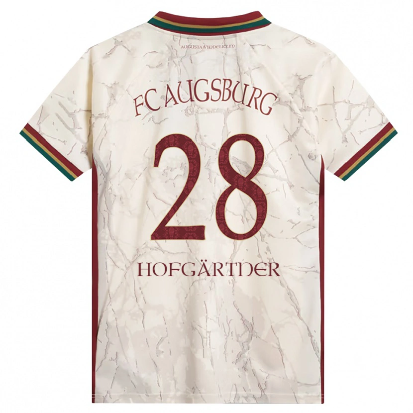 Danxen Niño Camiseta Hendrik Hofgärtner #28 Verde Arroz Blanco Burdeos 1ª Equipación 2026/27 La Camisa México