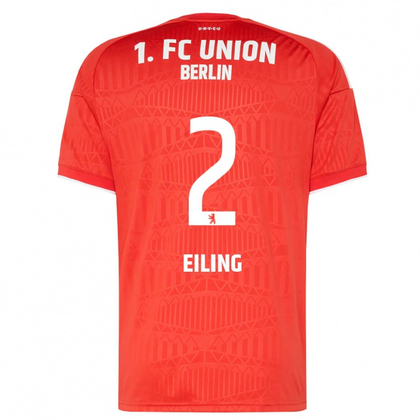 Danxen Niño Camiseta Phillip Eiling #2 Rojo Blanco 1ª Equipación 2026/27 La Camisa México