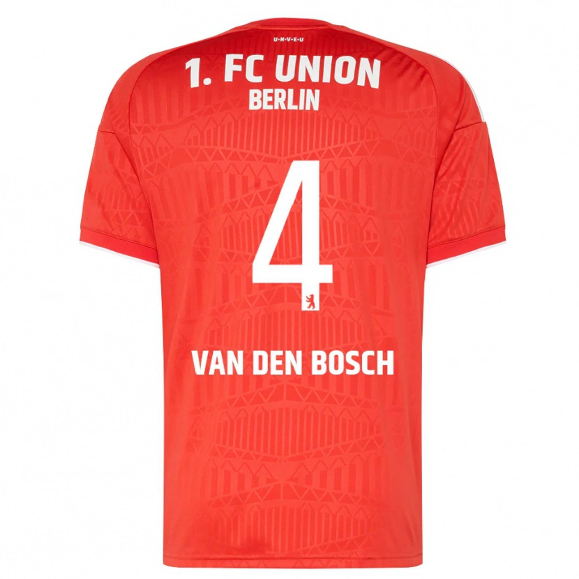 Danxen Niño Camiseta Zeno Van Den Bosch #4 Rojo Blanco 1ª Equipación 2026/27 La Camisa México