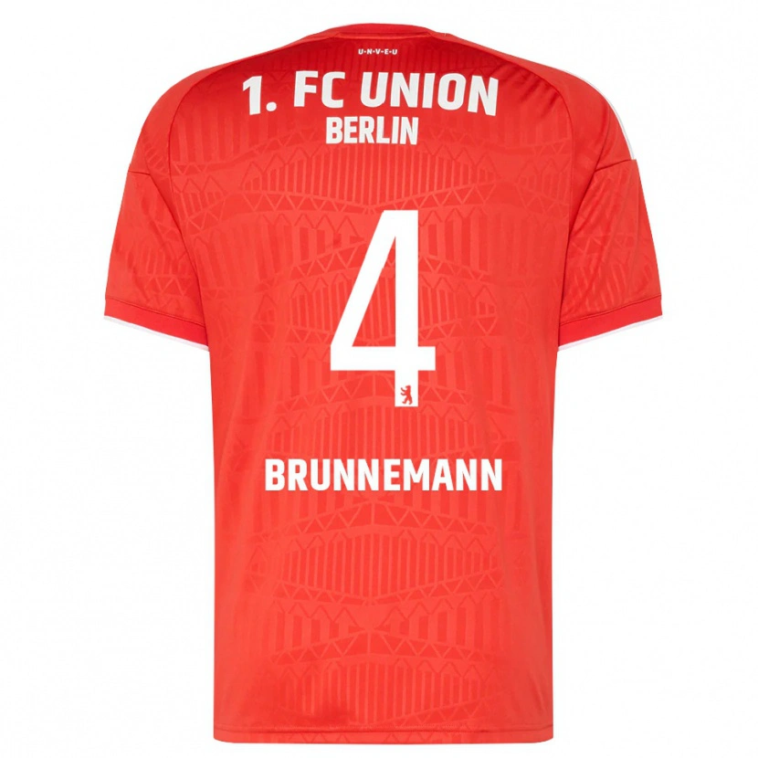 Danxen Niño Camiseta Laurenz Brunnemann #4 Rojo Blanco 1ª Equipación 2026/27 La Camisa México