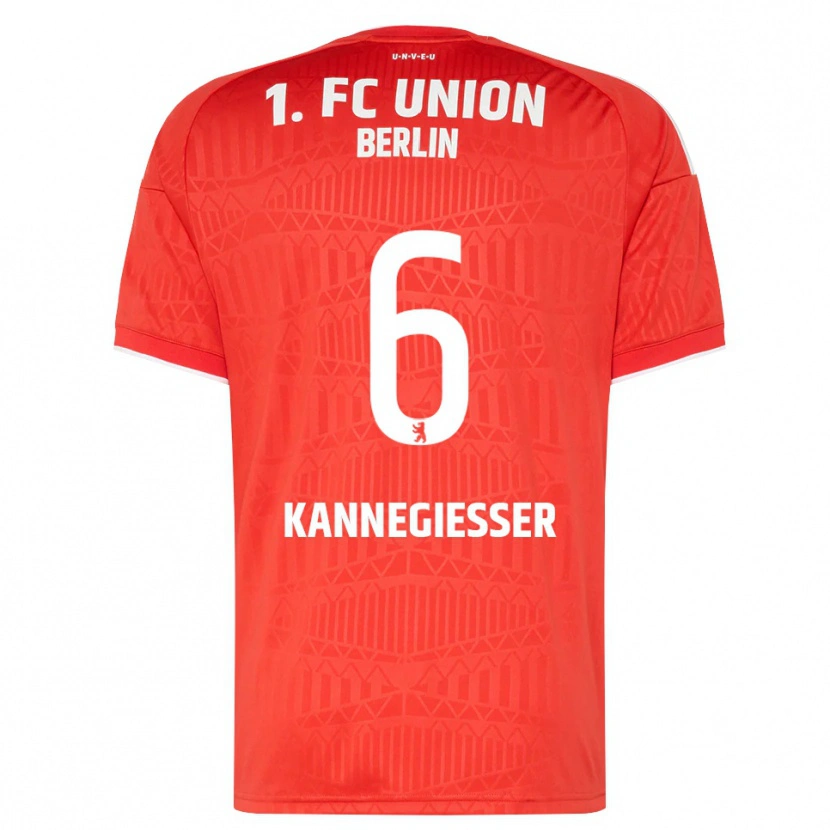 Danxen Niño Camiseta Tom Kannegießer #6 Rojo Blanco 1ª Equipación 2026/27 La Camisa México