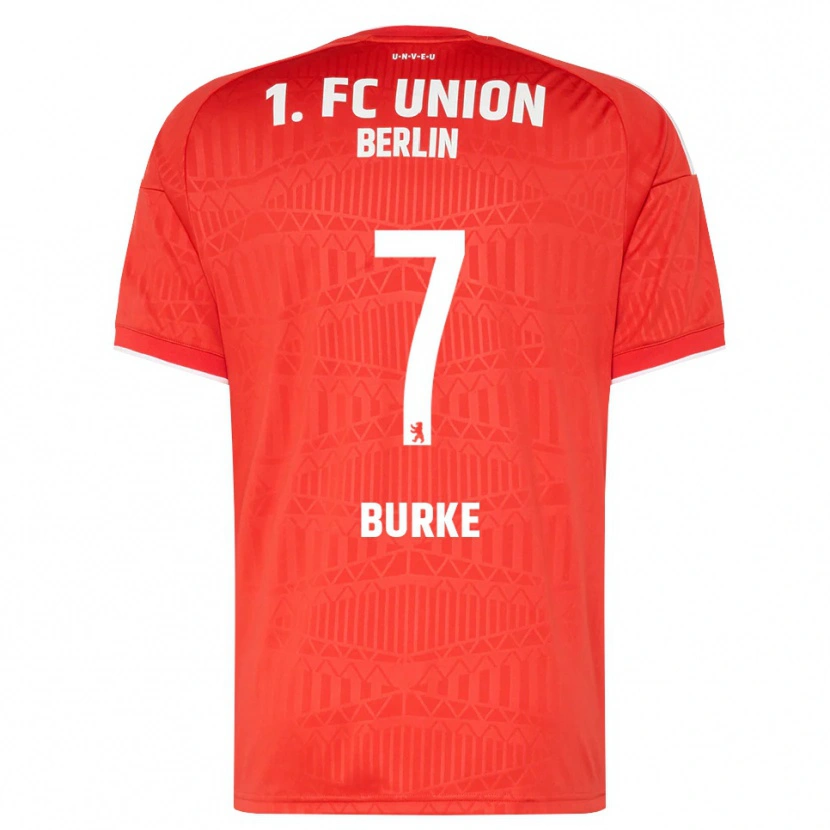 Danxen Niño Camiseta Oliver Burke #7 Rojo Blanco 1ª Equipación 2026/27 La Camisa México