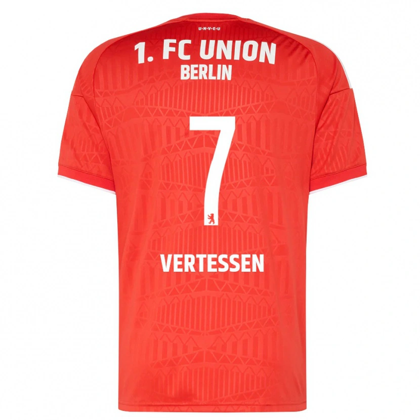 Danxen Niño Camiseta Yorbe Vertessen #7 Rojo Blanco 1ª Equipación 2026/27 La Camisa México