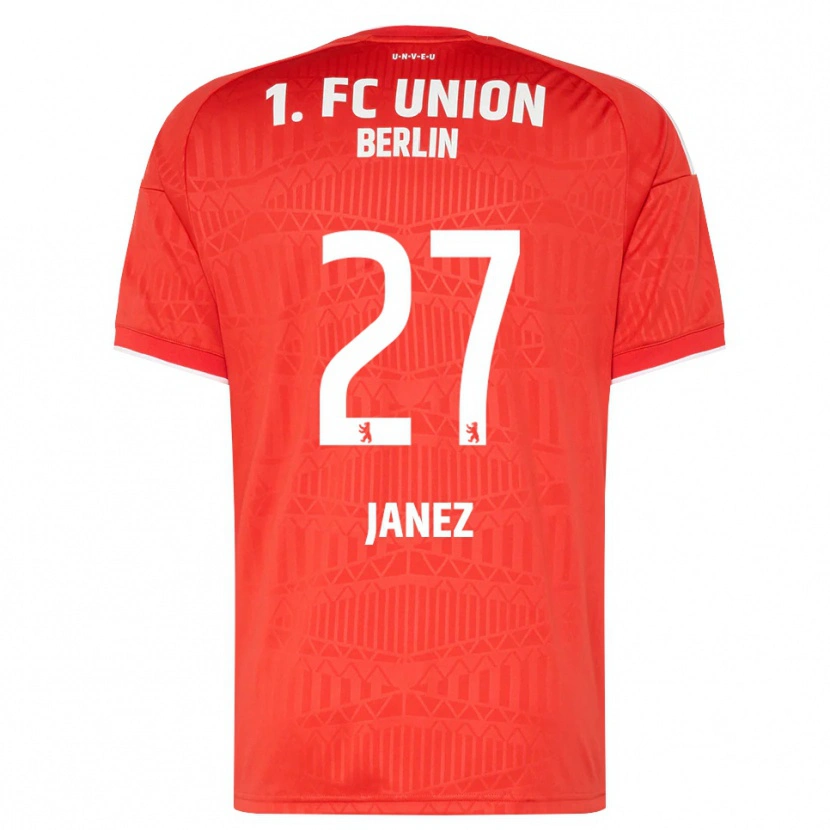 Danxen Niño Camiseta Korina Janež #27 Rojo Blanco 1ª Equipación 2026/27 La Camisa México
