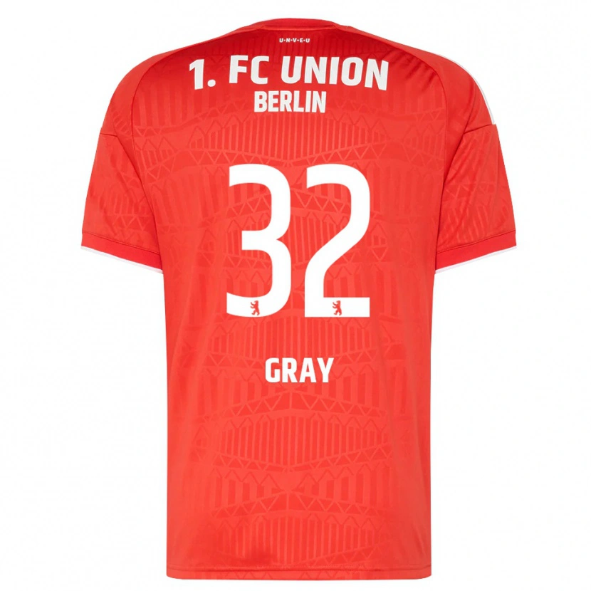 Danxen Niño Camiseta Mekhi Gray #32 Rojo Blanco 1ª Equipación 2026/27 La Camisa México