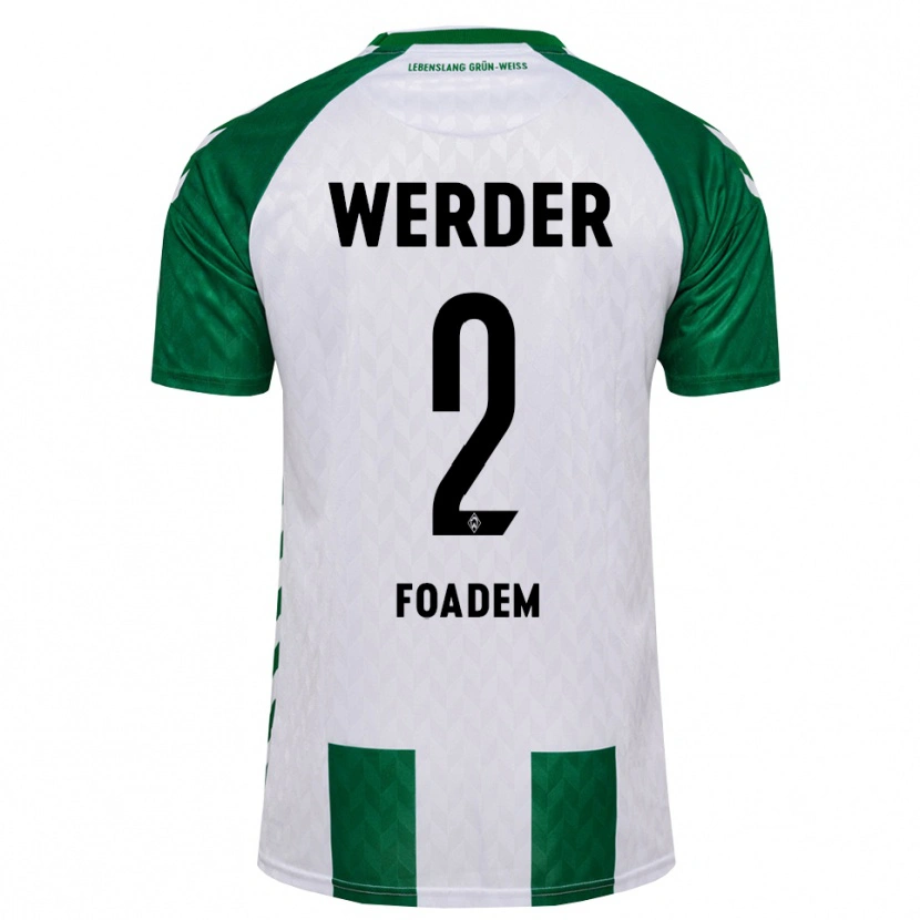 Danxen Niño Camiseta Yann Styve Tchouambou Foadem #2 Verde Blanco 1ª Equipación 2026/27 La Camisa México