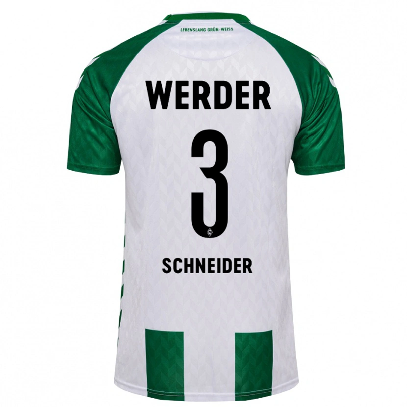 Danxen Niño Camiseta Dieter Schneider #3 Verde Blanco 1ª Equipación 2026/27 La Camisa México