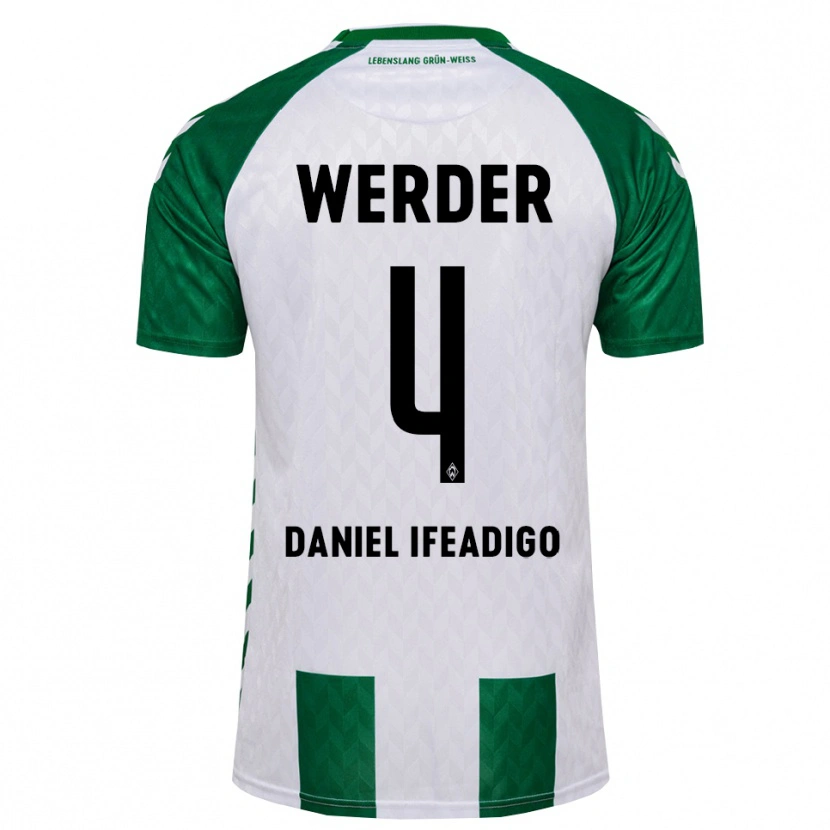 Danxen Niño Camiseta Kamsiyonna Daniel Ifeadigo #4 Verde Blanco 1ª Equipación 2026/27 La Camisa México