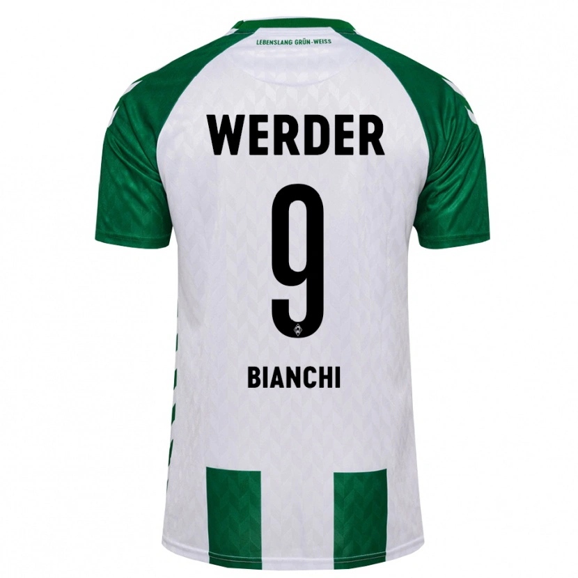 Danxen Niño Camiseta Nicholas Bianchi #9 Verde Blanco 1ª Equipación 2026/27 La Camisa México