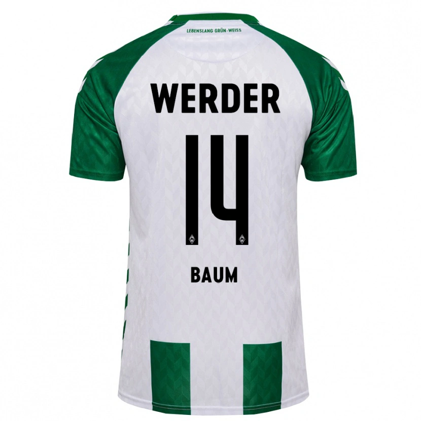 Danxen Niño Camiseta Lennart Baum #14 Verde Blanco 1ª Equipación 2026/27 La Camisa México