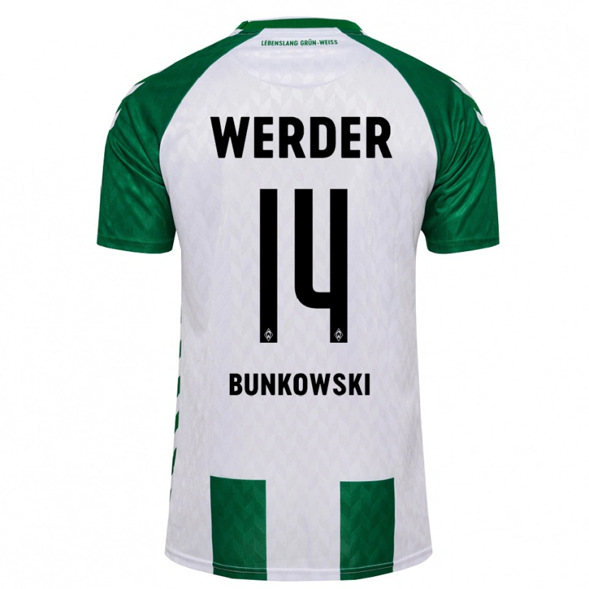 Danxen Niño Camiseta Paul Bunkowski #14 Verde Blanco 1ª Equipación 2026/27 La Camisa México