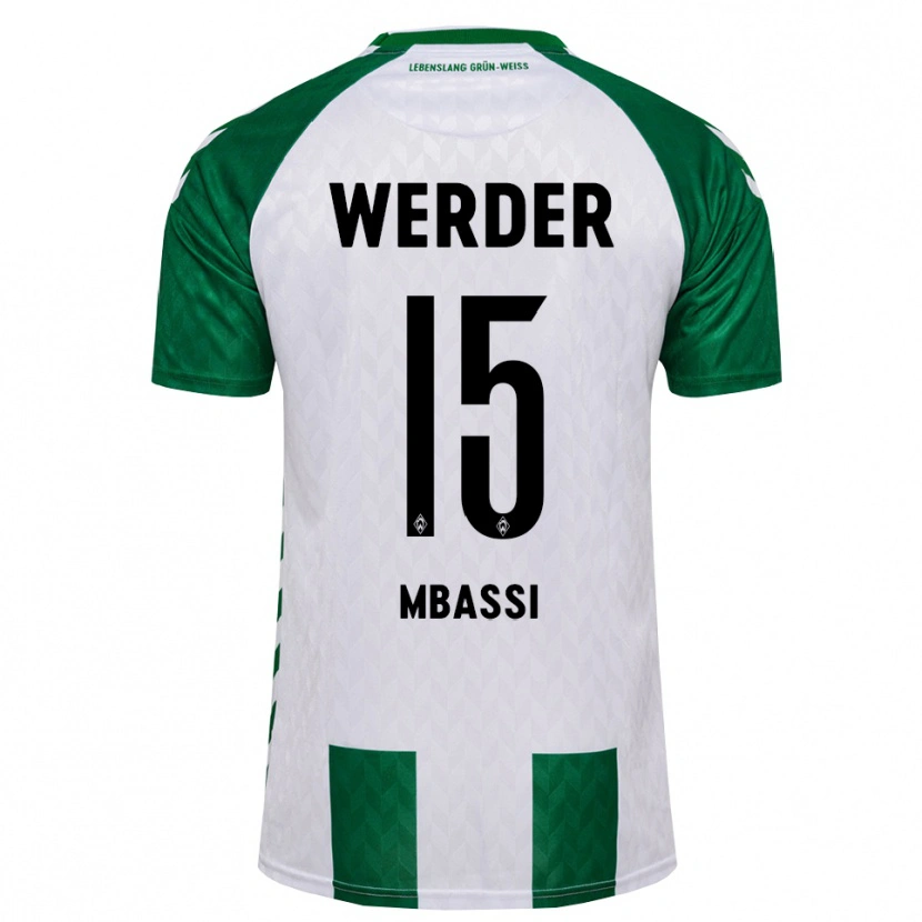 Danxen Niño Camiseta Mario Mbassi #15 Verde Blanco 1ª Equipación 2026/27 La Camisa México