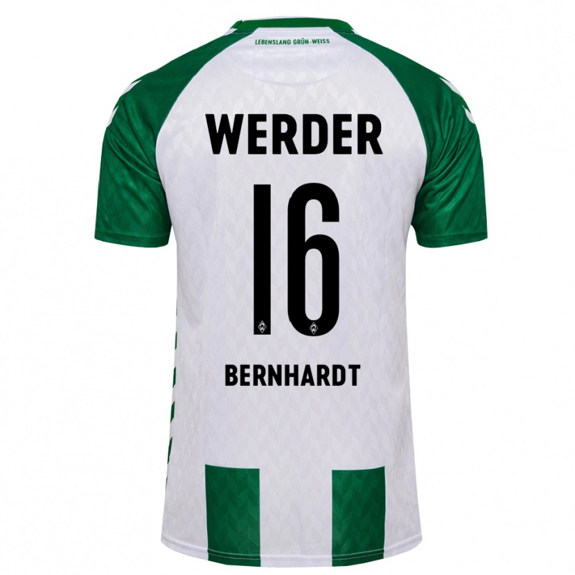 Danxen Niño Camiseta Emilie Bernhardt #16 Verde Blanco 1ª Equipación 2026/27 La Camisa México