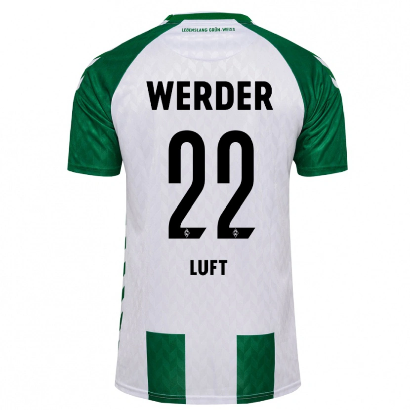 Danxen Niño Camiseta Julian Luft #22 Verde Blanco 1ª Equipación 2026/27 La Camisa México