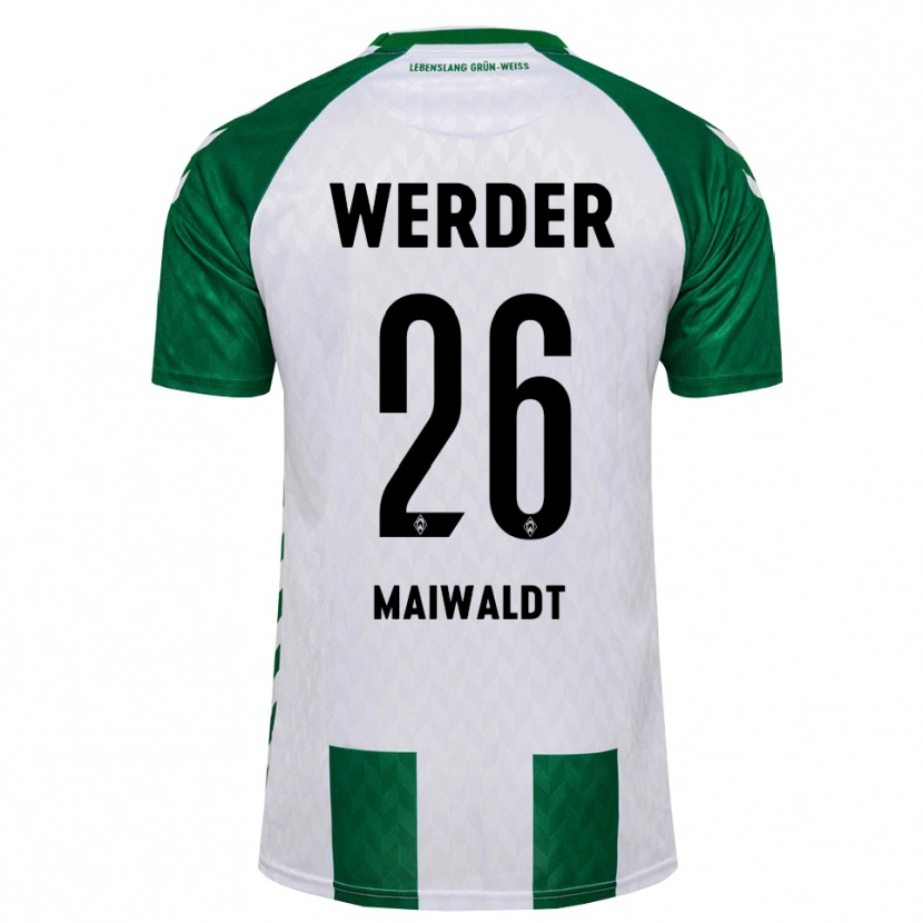 Danxen Niño Camiseta Julius Maiwaldt #26 Verde Blanco 1ª Equipación 2026/27 La Camisa México