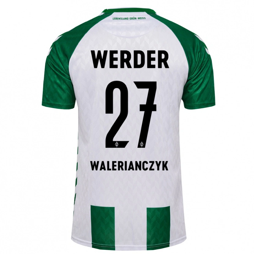 Danxen Niño Camiseta Dennis Walerianczyk #27 Verde Blanco 1ª Equipación 2026/27 La Camisa México