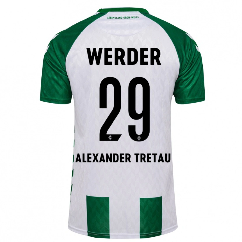 Danxen Niño Camiseta Hans Alexander Tretau #29 Verde Blanco 1ª Equipación 2026/27 La Camisa México