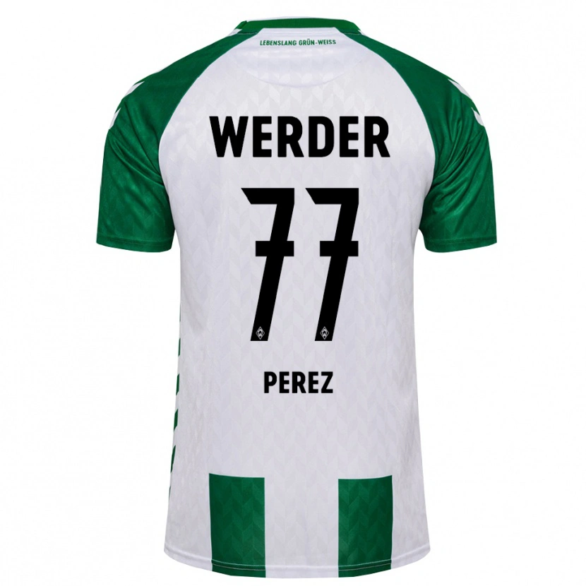 Danxen Niño Camiseta Catalina Pérez Jaramillo #77 Verde Blanco 1ª Equipación 2026/27 La Camisa México