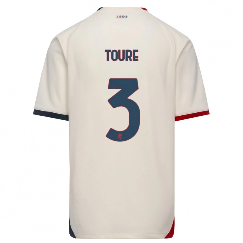 Danxen Niño Camiseta Mohamed Toure #3 Blanco Roto Rojo 2ª Equipación 2026/27 La Camisa México