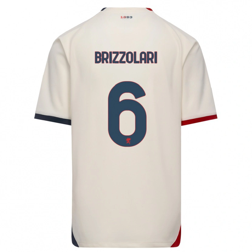 Danxen Niño Camiseta Mattia Brizzolari #6 Blanco Roto Rojo 2ª Equipación 2026/27 La Camisa México