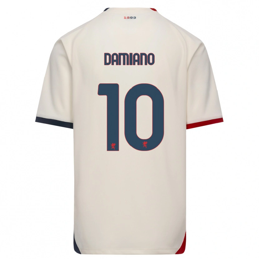 Danxen Niño Camiseta Vincenzo Damiano #10 Blanco Roto Rojo 2ª Equipación 2026/27 La Camisa México