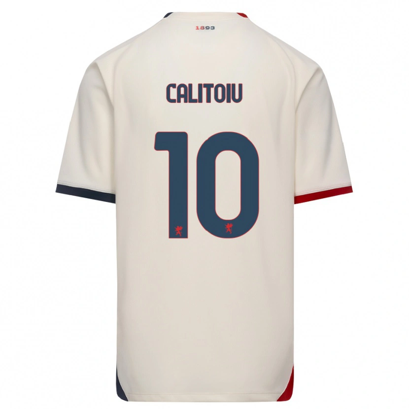 Danxen Niño Camiseta Mihai Calițoiu #10 Blanco Roto Rojo 2ª Equipación 2026/27 La Camisa México