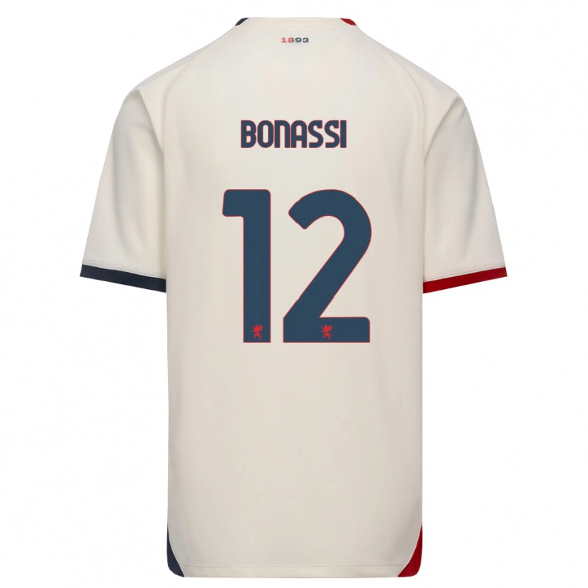 Danxen Niño Camiseta Lorenzo Bonassi #12 Blanco Roto Rojo 2ª Equipación 2026/27 La Camisa México