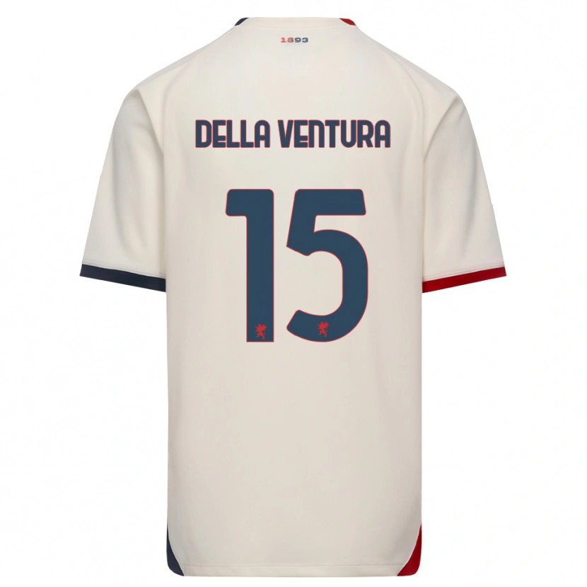 Danxen Niño Camiseta Lorenzo Della Ventura #15 Blanco Roto Rojo 2ª Equipación 2026/27 La Camisa México