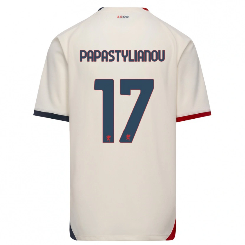 Danxen Niño Camiseta Lysandros Andreas Papastylianou #17 Blanco Roto Rojo 2ª Equipación 2026/27 La Camisa México