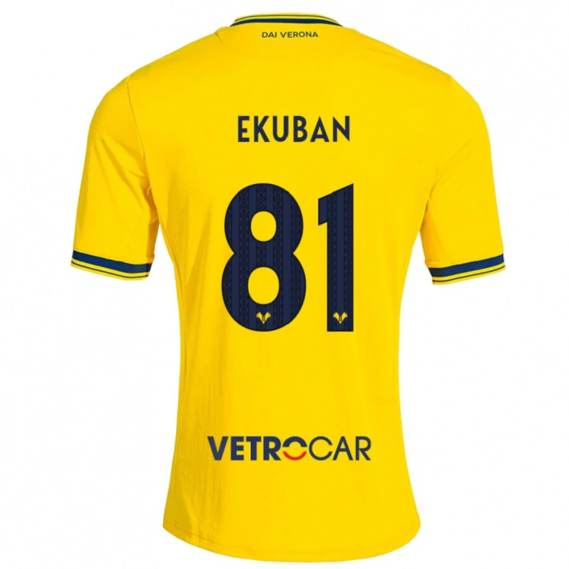 Danxen Niño Camiseta Caleb Ekuban #81 Amarillo Rojo 2ª Equipación 2026/27 La Camisa México