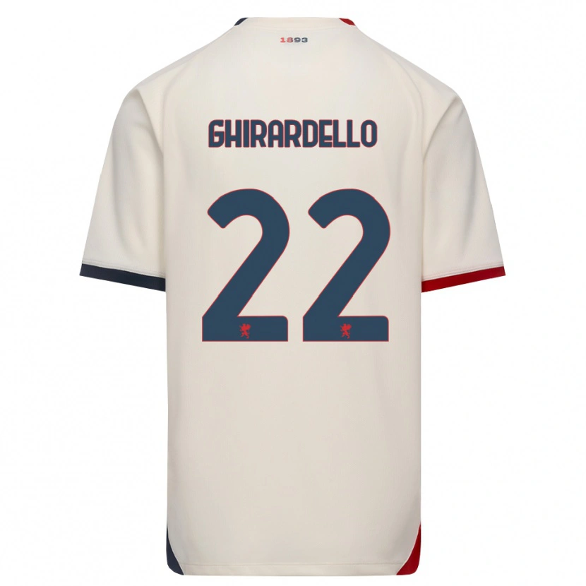 Danxen Niño Camiseta Tommaso Ghirardello #22 Blanco Roto Rojo 2ª Equipación 2026/27 La Camisa México